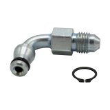 Fitting - Adapter - 79-Series - 90 Degree - 4 AN Male to 79-Series Master Cylinder Snap Ring - Steel - Zinc Plated - Each thumbnail 1