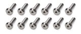 Fuel Cell Plate Bolt - 1/4-28 in Thread - 0.875 in Long - Button Head - Titanium - Natural - Set of 12 thumbnail 1