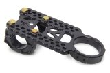 Steering Box Mount - Top Mount - Adjustable - 1-1/4 in Tubing - Aluminum - Black Anodized - Sprint Car - Each thumbnail 1
