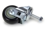 Frame Stand Caster - 1/2 in Studs - 3 in Wheels - Plastic / Steel - Black / Zinc Plated - Each thumbnail 1