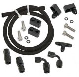 Steam Vent Kit - Fitting / Hardware / Hose - 4 Corner - Black - GM LS-Series - Kit thumbnail 1
