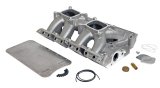 Intake Manifold - R-Series - Dual Square Bore - Single Plane - Aluminum - Natural - Ford FE-Series - Kit thumbnail 1