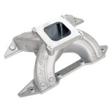 Intake Manifold - Track Heat - Square Bore - Single Plane - Aluminum - Natural - Mopar RB-Series - Each thumbnail 1
