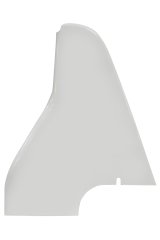 Arm Guard - Driver Side - Wedge Style - 2 in Taller - Flat - Fiberglass - White - 2019 Safety Bar - Triple X Sprint Car - Each thumbnail 1