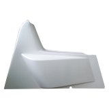 Arm Guard - Driver Side - Wedge Style - 2 in Taller - 4 in Kickout - Fiberglass - White - Triple X Sprint Car - Each thumbnail 1
