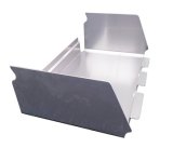 Floor Pan - Quick Access - 15-1/2 in Spread - Aluminum - Natural - Extended Side - Triple X Sprint Car - Each thumbnail 1