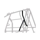 Roll Bar - Left Side Safety Bar - Weld-On - 2-Piece - WoO 2019 Approved - 1.375 in Diameter - 0.083 in Wall - Chromoly - Natural - Triple X Sprint Chassis - Each thumbnail 1