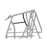 Roll Bar - Right Side Safety Bar - Weld-On - 2-Piece - WoO 2019 Approved - 1.375 in Diameter - 0.083 in Wall - Chromoly - Natural - Triple X Sprint Chassis - Each thumbnail 1