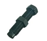 Torsion Stop Weight Adjuster Bolt - 7/16-20 in Thread - 2.000 in Long - Hex Head - Hex Nut - Stainless - Natural - Torsion Stops - Sprint Car - Each thumbnail 1