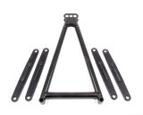Jacobs Ladder - Adjustable - 13.625 in Long - Straps - 3 Hole - Chromoly - Black Powder Coat - Triple X Sprint Car - Kit thumbnail 1