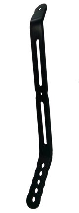 Wing Strap - Nose - Bent - Adjustable - 10.5 to 8.5 in Adjustable Height - Aluminum - Black Anodized - Triple X Sprint Car - Each thumbnail 1