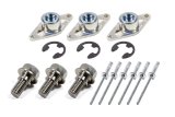 Mud Cover Installation Kit - Screw-In Inserts / Rivets Included - 1-3/8 in Spring - Stainless - Kit thumbnail 1