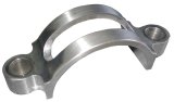 Steering Box Mount - Upper - 2.0 in Diameter Tube - 2-7/8 in Bolt Hole Spacing - Aluminum - Natural - Sprint Cars - Each thumbnail 1