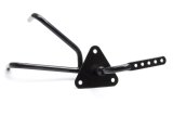 Pedal Assembly - Short - Gas - Straight Foot Box Mount - Tubular - Steel - Black Powder Coat - Universal - Each thumbnail 1