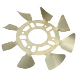 Brake Cooling Fan - Passenger Side - Hub Mounted - 11-1/2 in Diameter - 5 x 4-1/2 to 5-1/8 - 5/8 in Studs - Aluminum - Natural - Each thumbnail 1
