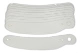 Helmet Shield Tear Off - 2 mm Thick - 12.375 in Center to Center - Plastic - Clear - Bell / G-Force / Pyrotect Helmets - Set of 200 thumbnail 1