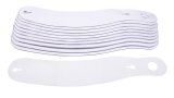 Helmet Shield Tear Off - 2 mm Thick - 11.5 in Center to Center - Plastic - Clear - Simpson / Shoei Helmets - Set of 200 thumbnail 1