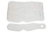 Helmet Shield Tear Off - 2 mm Thick - 11.5 in Center to Center - Nose Notch - Plastic - Clear - Simpson Helmets - Set of 200 thumbnail 1