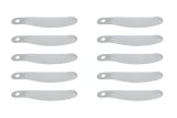 Helmet Shield Tear Off - 2 mm Thick - 11.5 in Center to Center - Plastic - Clear - Arai / Bell / HJC / Icon / Shoei Helmets - Set of 200 thumbnail 1