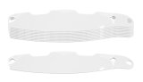 Helmet Shield Tear Off - 2 mm Thick - 12.625 in Center to Center - Plastic - Clear - Arai Corsair-X - Set of 200 thumbnail 1