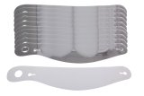 Helmet Shield Tear Off - 2 mm Thick - 12.75 in Center to Center - Plastic - Clear - Bell Helmets - Set of 200 thumbnail 1