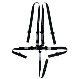 Harness - 5 Point - Latch and Link - Pull Down Adjust - Bolt-In / Wrap Around - Individual Harness - HANS Ready - Black - Kit thumbnail 1