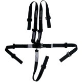Harness - 5 Point - Latch and Link - Pull Up Adjust - Bolt-In / Wrap Around - Individual Harness - Junior - Black - Kit thumbnail 1