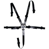 Harness - 5 Point - Camlock - SFI 16.1 - Pull Down Adjust - Bolt-In / Wrap Around - Individual Harness - Junior - Black - Kit thumbnail 1