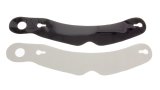 Helmet Shield Tear Off - 2 mm Thick - 11.5 in Center to Center - Nose Notch - Plastic - Smoked - Impact / Simpson Helmets - Set of 5 thumbnail 1