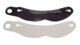 Helmet Shield Tear Off - 2 mm Thick - 11.75 in Center to Center - Nose Notch - Plastic - Smoked - Impact Big Champ Helmets - Set of 5 thumbnail 1