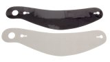 Helmet Shield Tear Off - 2 mm Thick - 12.25 in Center to Center - Curved - Plastic - Smoked - Bell 287 - Set of 5 thumbnail 1