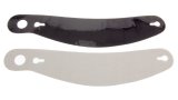 Helmet Shield Tear Off - 2 mm Thick - 12.125 in Center to Center - Plastic - Smoked - Zamp Helmets - Set of 5 thumbnail 1