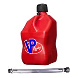 Utility Jug - 5.5 gal - 10.5 x 10.5 x 21.25 in Tall - O-Ring Seal Cap - Screw-On Vent - Filler Hose - Square - Plastic - Red - Each thumbnail 1