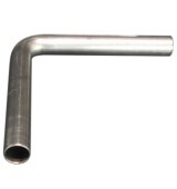 Exhaust Bend - 90 Degree - 1 in Diameter - 1 in Radius - 16 Gauge - Steel - Natural - Each thumbnail 1