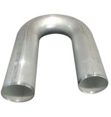 Aluminum Tubing Bend - 180 Degree - 2.5 in Diameter - 3 in Radius - 0.065 Thickness - Aluminum - Natural - Each thumbnail 1
