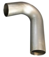 Exhaust Bend - 45 Degree - 3 in Diameter - 3 in Radius - 16 Gauge - Steel - Natural - Each thumbnail 1