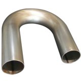 Exhaust Bend - 180 Degree - 3.5 in Diameter - 4.5 in Radius - 16 Gauge - Steel - Natural - Each thumbnail 1