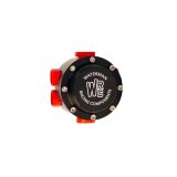 Fuel Pump - 350 Sprint - Hex Driven - 0.350 Gear Set - In-Line - Reverse Rotation - 8 AN Female Inlet - 8 AN Female Outlet - 6 AN Female Accessory Outlets - Aluminum - Black Anodized - Gas / Methanol / E85 - Each thumbnail 1