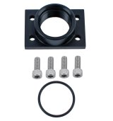Fuel Pump Adapter - 12 AN Port - Hardware Included - Aluminum - Black Anodized - Waterman Super Sprint Fuel Pumps - Each thumbnail 1