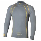 Underwear Top - SFI 3.3 - FIA Approved - Long Sleeve - Crewneck - Fire Retardant Blend - Gray - 3X-Large - Each thumbnail 1