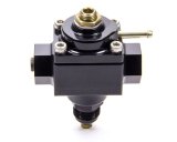 Fuel Pressure Regulator - 3 to 10 psi - In-Line - 8 AN Female O-Ring Inlet - 8 AN Female O-Ring Outlet - Aluminum - Black Anodized - Alcohol - Each thumbnail 1