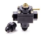 Fuel Pressure Regulator - 3 to 10 psi - In-Line - 8 AN Female O-Ring Inlet - 8 AN Female O-Ring Outlet - Aluminum - Black Anodized - Alcohol - Each thumbnail 1