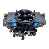 Carburetor - Equalizer - Model 4150 - 4-Barrel - 750 CFM - Square Bore - No Choke - Mechanical Secondary - Dual Inlet - Aluminum - Black Powder Coat / Blue Anodized - Alcohol - 604 Crate Engine - Each thumbnail 1