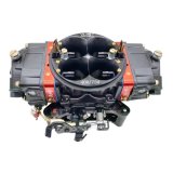 Carburetor - Equalizer - Model 4150 - 4-Barrel - 750 CFM - Square Bore - No Choke - Mechanical Secondary - Dual Inlet - Aluminum - Black Powder Coat / Red Anodized - E85 - 604 Crate Engine - Each thumbnail 1