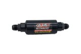 Fuel Filter - In-Line - 100 Micron - Stainless Element - 10 AN Male Inlet - 10 AN Male Outlet - Aluminum - Black Anodized - Each thumbnail 1
