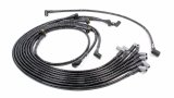 Spark Plug Wire Set - Woody Wires - Spiral Core - 8 mm - Sleeved - Black - 90 Degree Boots - Socket Style - Around Front - Small Block Chevy - Kit thumbnail 1