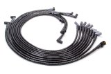 Spark Plug Wire Set - Woody Wires - Spiral Core - 8 mm - Sleeved - Black - 90 Degree Boots - HEI Style Terminal - Around Front - Small Block Chevy - Kit thumbnail 1