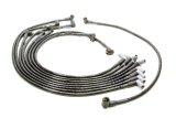 Spark Plug Wire Set - Woody Wires - Spiral Core - 8 mm - Sleeved - Black - 90 Degree Boots - Socket Style - Around Back - Small Block Chevy - Kit thumbnail 1