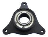 Flange Bearing - Steering Shaft - Floor / Firewall Mount - 3/4 in Spherical Bearing - Aluminum - Black Anodized - Each thumbnail 1