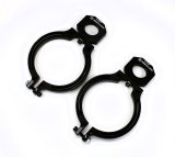 Nitrous Bottle Bracket - Single Bottle - 4 in ID - 1-1/4 in Tube Mount - Aluminum - Black Anodized - Pair thumbnail 1